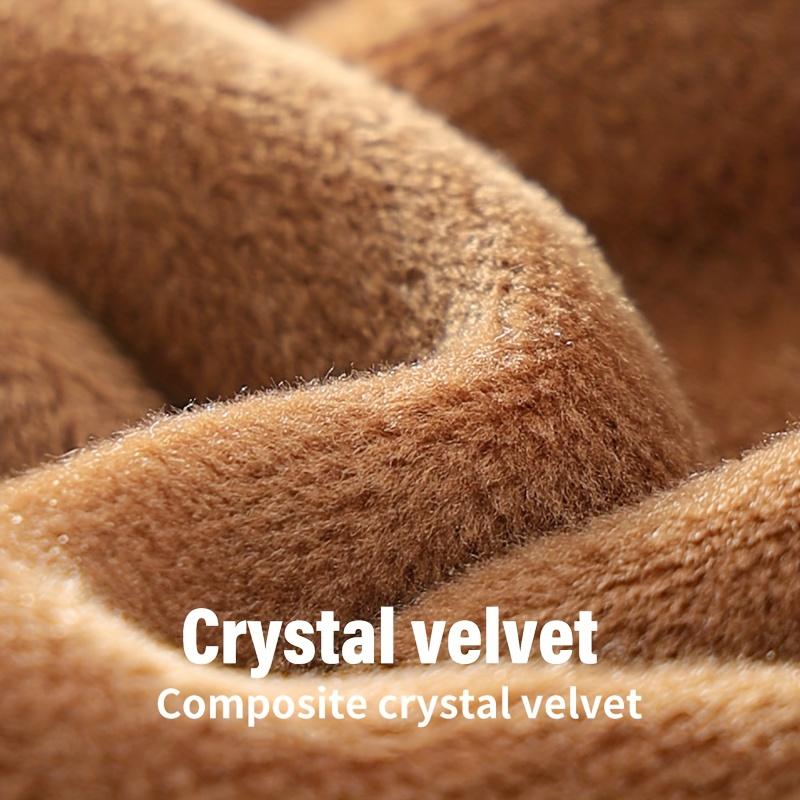 1 Pair of Warm Winter Gloves Unisex - Touchscreen Compatible, Windproof and Cold-Proof Thickened Gloves with Wrist Strap, Reinforced Palm and Fleece Lining - Skiing, Snowboarding, Motorcycle Riding, Smartphone Use, Snow Equipment