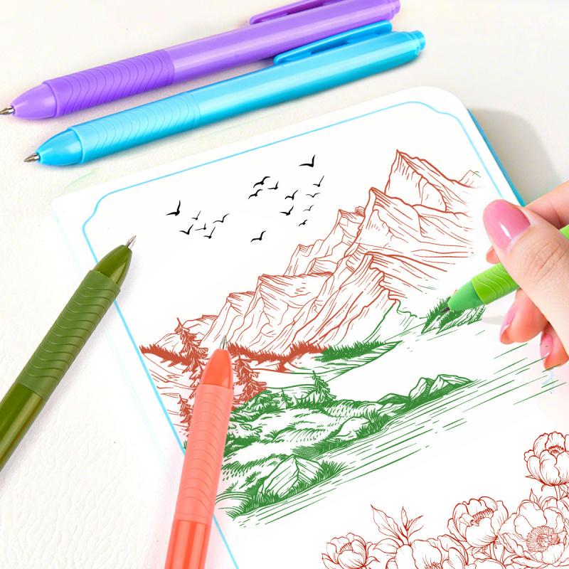 Retractable Gel Ink Pens,0.5mm Extra Fine Point Tip,Journaling Smooth Writing Note Taking Coloring No Bleed & Smear Smudge, Smudge Free for Drawing, Writing,Planner at School