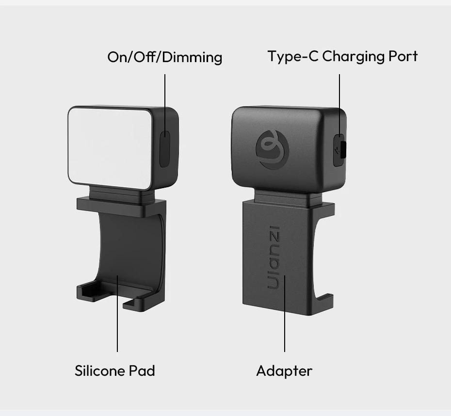 Ulanzi LM001 Pocket 3/Xtra Muse Mini Light 3-Level Soft Light LED Video Light for DJI OSMO Pocket 3/Xtra Muse for Photography Livestreaming Vlog