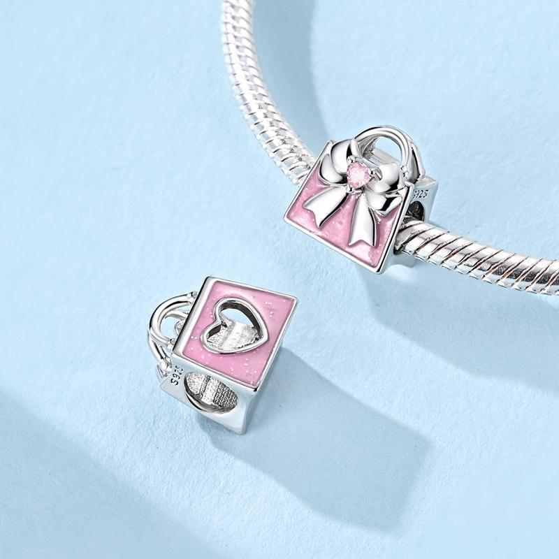 Pink series Charms Plata De Ley 925 Original Heart Pet Cat Dog Bow Handbag luggage Charm Beads Fits Bracelet DIY Jewelry Making Pink series Charms Plata De Ley 925 Original Heart Pet Cat Dog Bow Handbag luggage Charm Beads Fits Bracelet DIY Jewelry Making