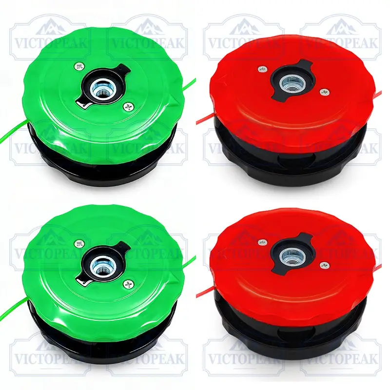 Automatic reel-closing style grass cutter head  4-Pack Grass Trimmer Heads, Auto Line Feed, M10*1.25mm, for Gasoline Lawn Mowers, &, Replacement Parts Suitable for most lawn mowers. Easy to install. Lawn mower trimming head. Nylon trimming head