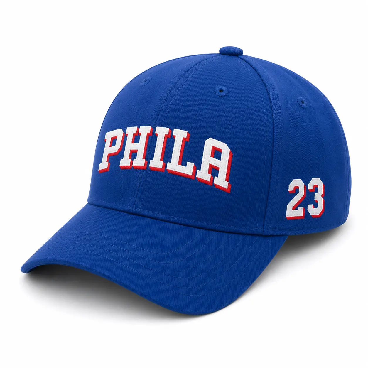 Unisex PHILA 23 Baseball Cap, Royal Blue Curved Brim Sports Hat for Game Day, Streetwear, Back to School & Everyday Wear