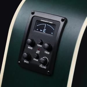 Ktaxon Glarry Full Size 6 Strings Acoustic Electric Guitar Beginner Kit w/ 15W Amp, Cutaway 41 Inch Electric Acoustic Guitar w/Inbuilt Tuner, Bag, Strap, Picks, Strings, Basswood Guitarra, Distressed Green