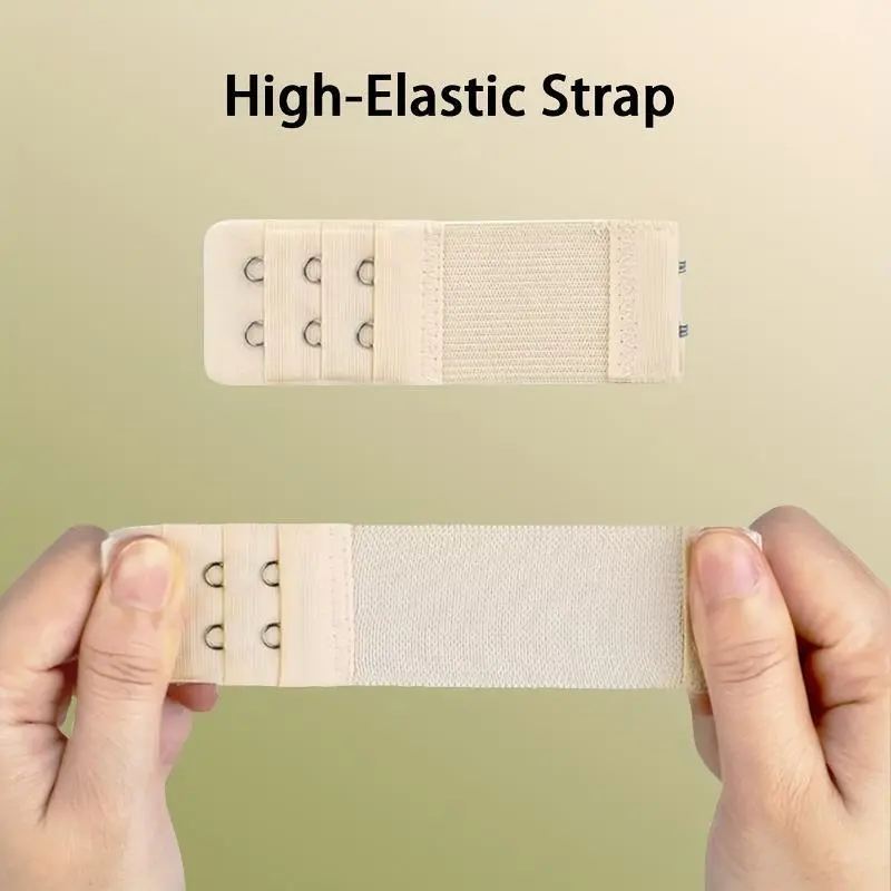 5-Piece Bra Extender Set for Women, Soft Elastic Bands with Adjustable Matching Hooks - Simple Lingerie Accessories for Pregnancy & Everyday Comfort, Ladies, Pieces, Fit, Casual, Smooth, Fabric, Rib, Elastic Cloth, Back Strap