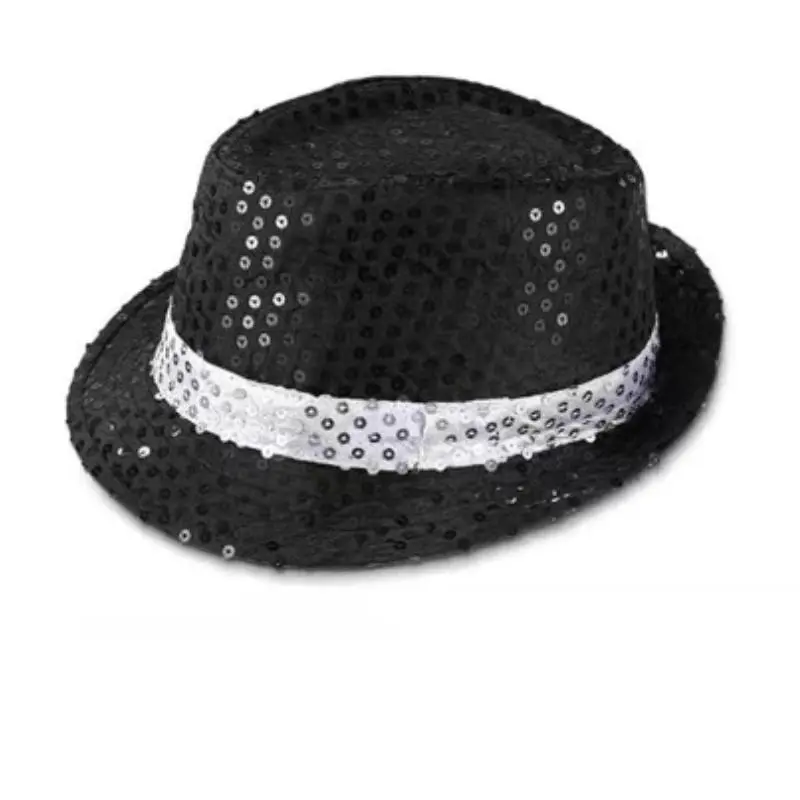 Michael Jackson Costume Accessories Set - Sequin Fedora Hat + Rhinestone Gloves + Aviator Sunglasses Halloween Cosplay Party