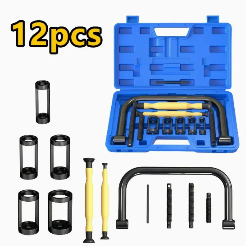 Valve Spring Compressor Tool, Specialized Valve Installation and Removal Kit, Top Hat Clamp, Automotive Repair Tool