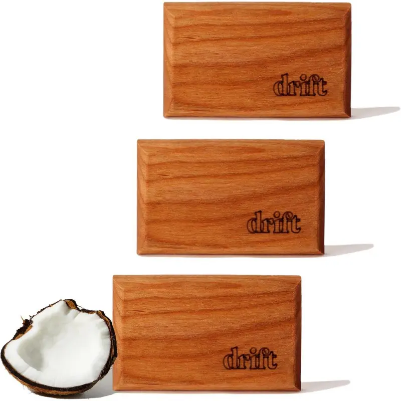 Woody Drift Car Air Freshener Refills - 3-Pack, Magnetized to Visor Magnetic Metal Clip Compatible, Vegan Essential Oils, Clean Ingredients, Long-Lasting Amber Cedarwood Scent, Odor Eliminator, Simple Car Interior Decor (No Clip Included)