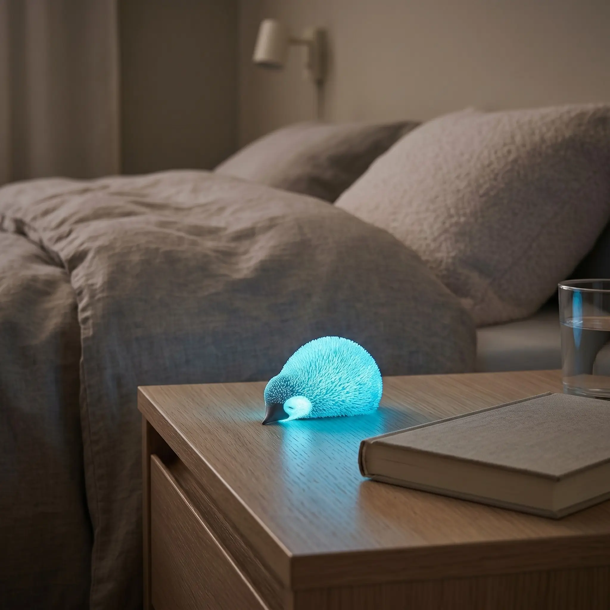 Penguin Night Light Bedroom Bedside Setup, Calming Ambient Glow, Retro Style, Cozy Room Decor for Adults and Teens, Trending Home Finds