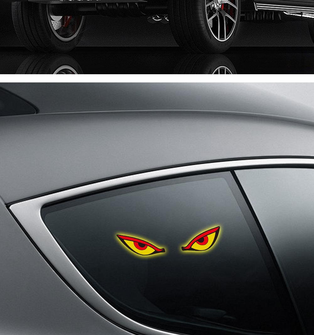Solar Devil Eye Rear Window Light |   Wireless LED Accent Glow for Night Drive & Car Meets