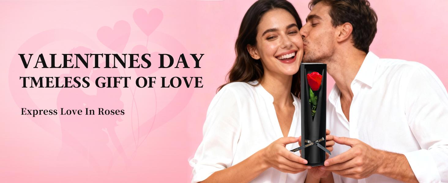 Single Forever Roses Luxury Gift for Women/Men, Fresh Flowers Bouquet for Girlfriend, Wife, Mom, Anniversary, Valentine's Day, Wedding, Graduation, Christm