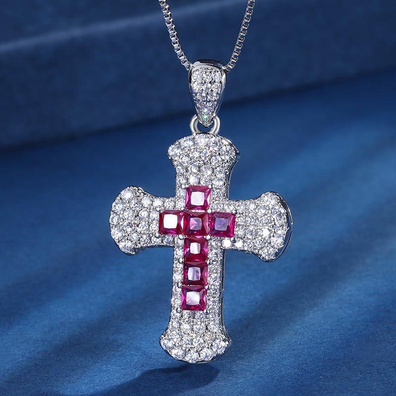 1Count Creative Fashion Cruciform Pendant Necklace Christmas Anniversary New Year Valentine's Day Party