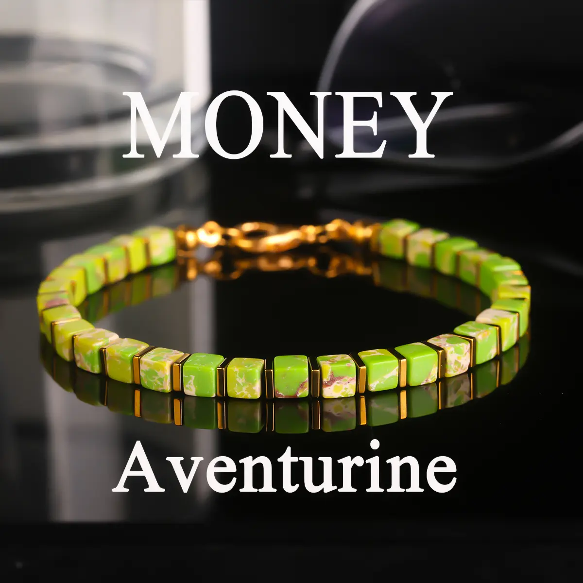 Natural Aventurine Wealth Bracelet, Attracting Wealth, Abundance, and Prosperity. Handmade Natural Stone Skin-friendly Jewelry, Suitable for Daily Wear and Gift Giving