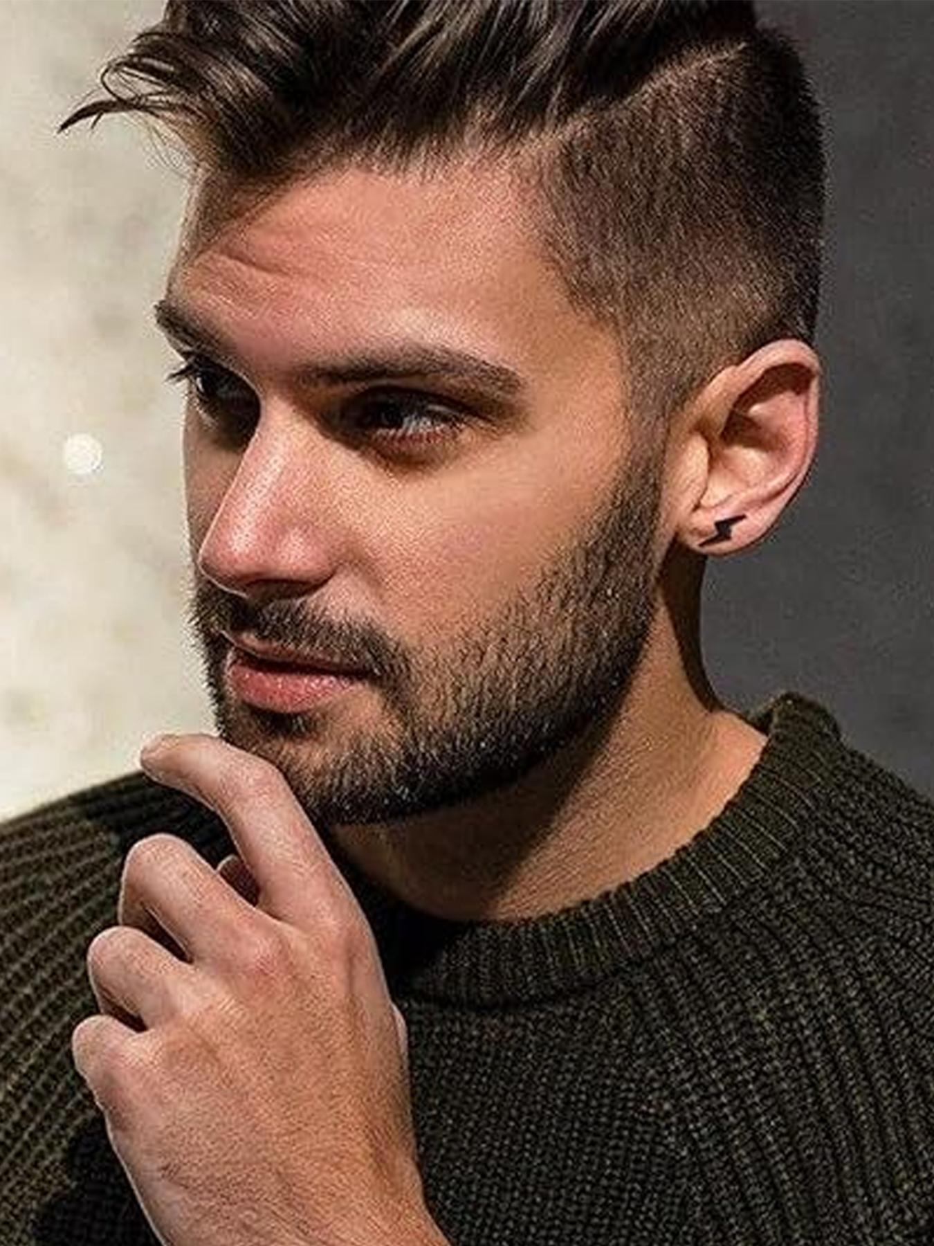 Punk Style Screw & Star & Lightning Design Earrings Set, 12 Pairs Stainless Steel Stud Earrings for Men & Women, Fashion Stainless Steel Jewelry for Party, Exquisite Jewelry for Birthday Gift