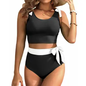Yonique Two Piece Tummy Control Swimsuits - U-back High Waisted Bikini Modest Bathing Suit Two Piece Vacation Swimwear for Women SwimWeek  summervibes