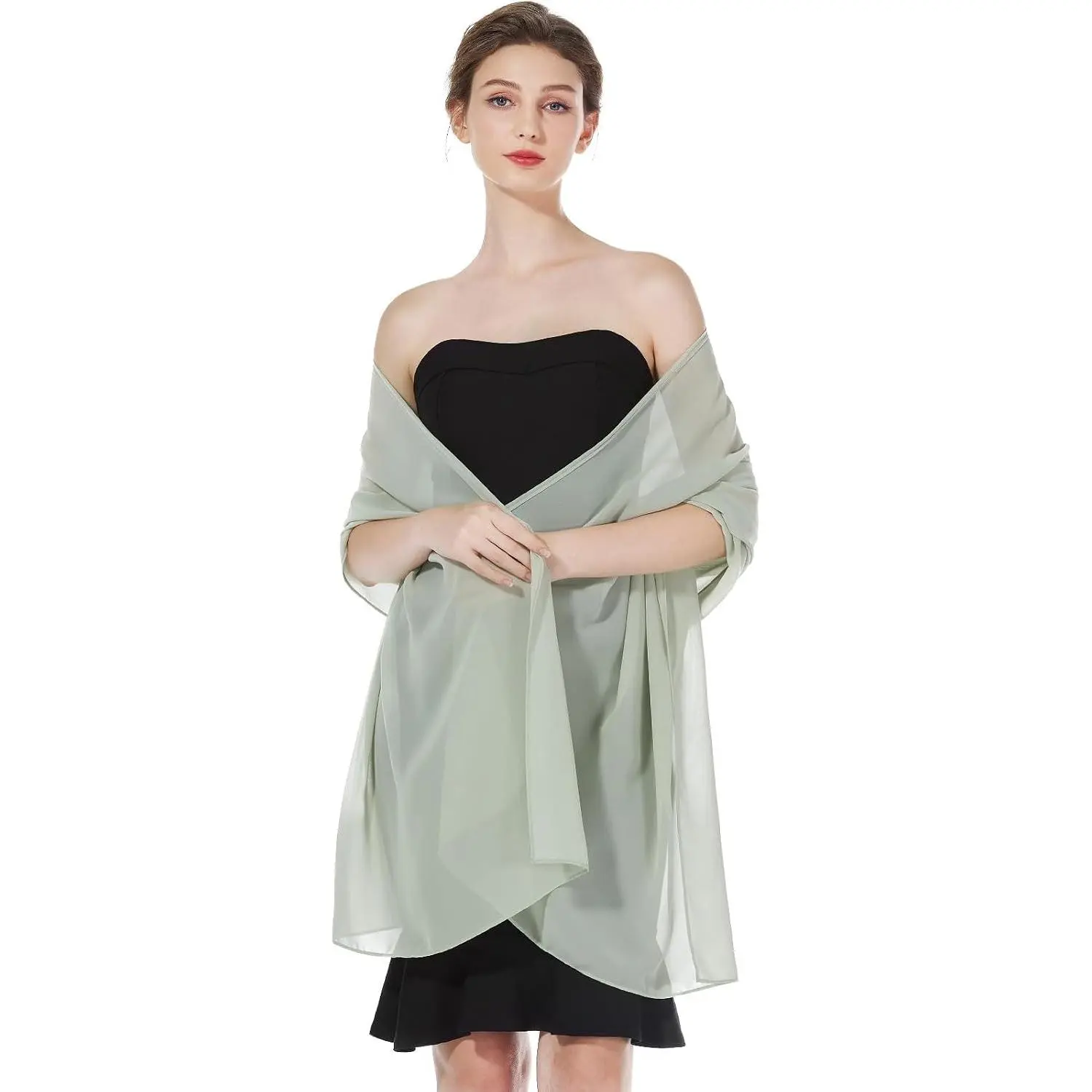 Women's Chiffon Shawls and Wraps for Evening Dresses, Wedding Party, Travel, Beach Bikini Cover Up Pashmina Scarves(Gift)