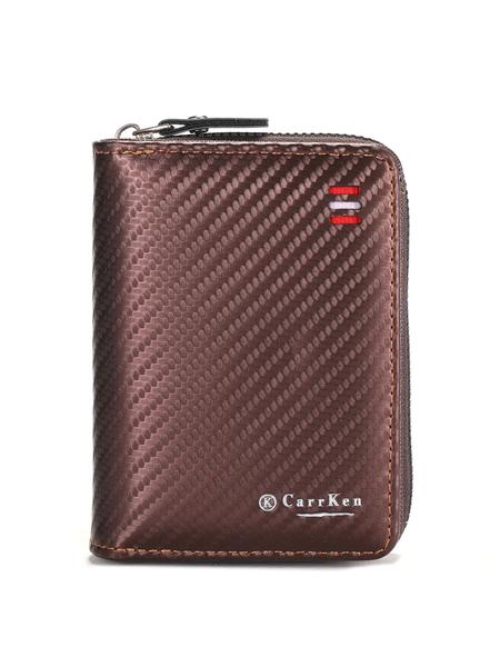 Men's Minimalist Plain Color Zipper Wallet, Casual Trendy Versatile High-quality Daily Wallet, Fashionable Wallet for Daily Use