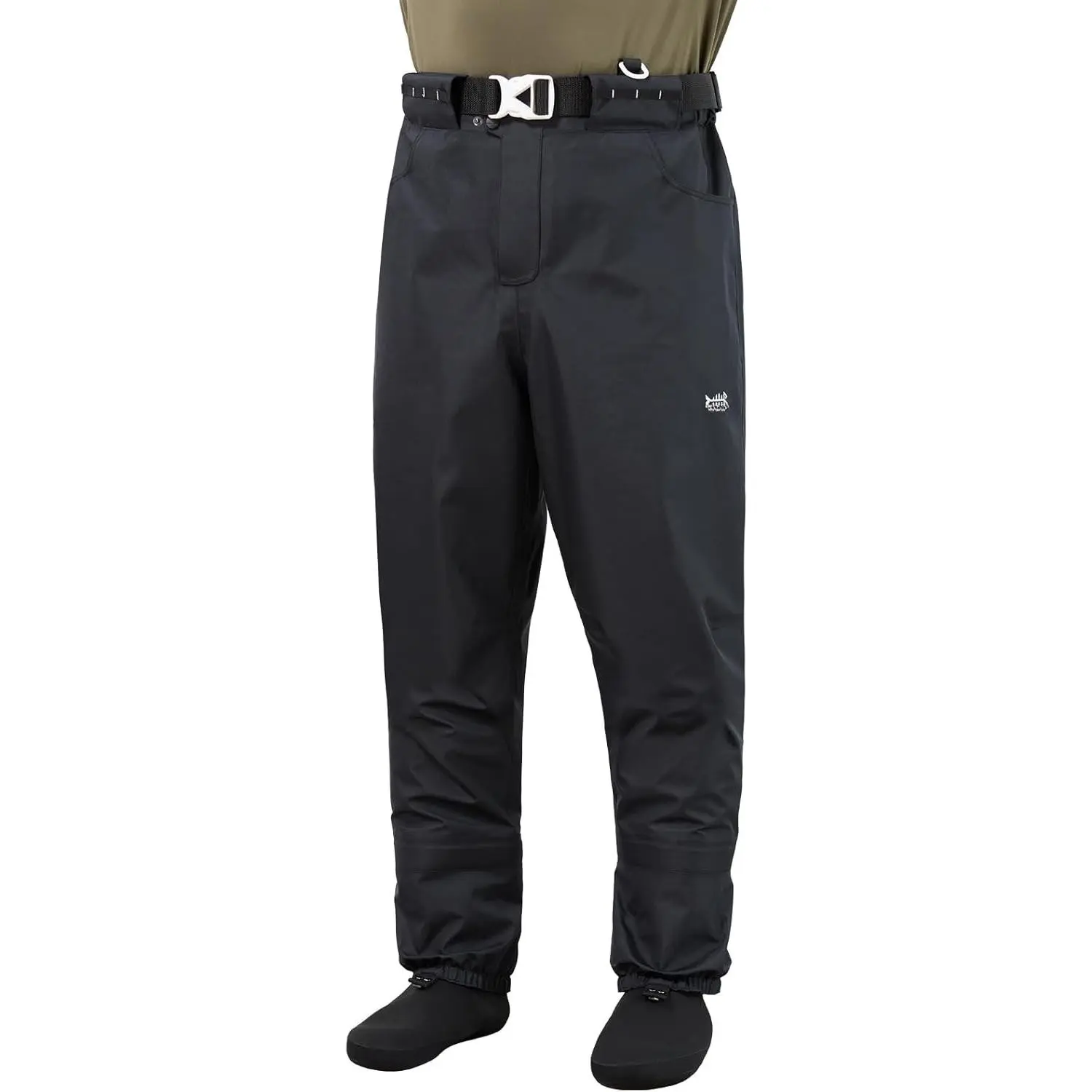 Men's Breathable Wading Pants  Waders with Pockets  Fly Fishing Stocking Foot Lightweight FW09