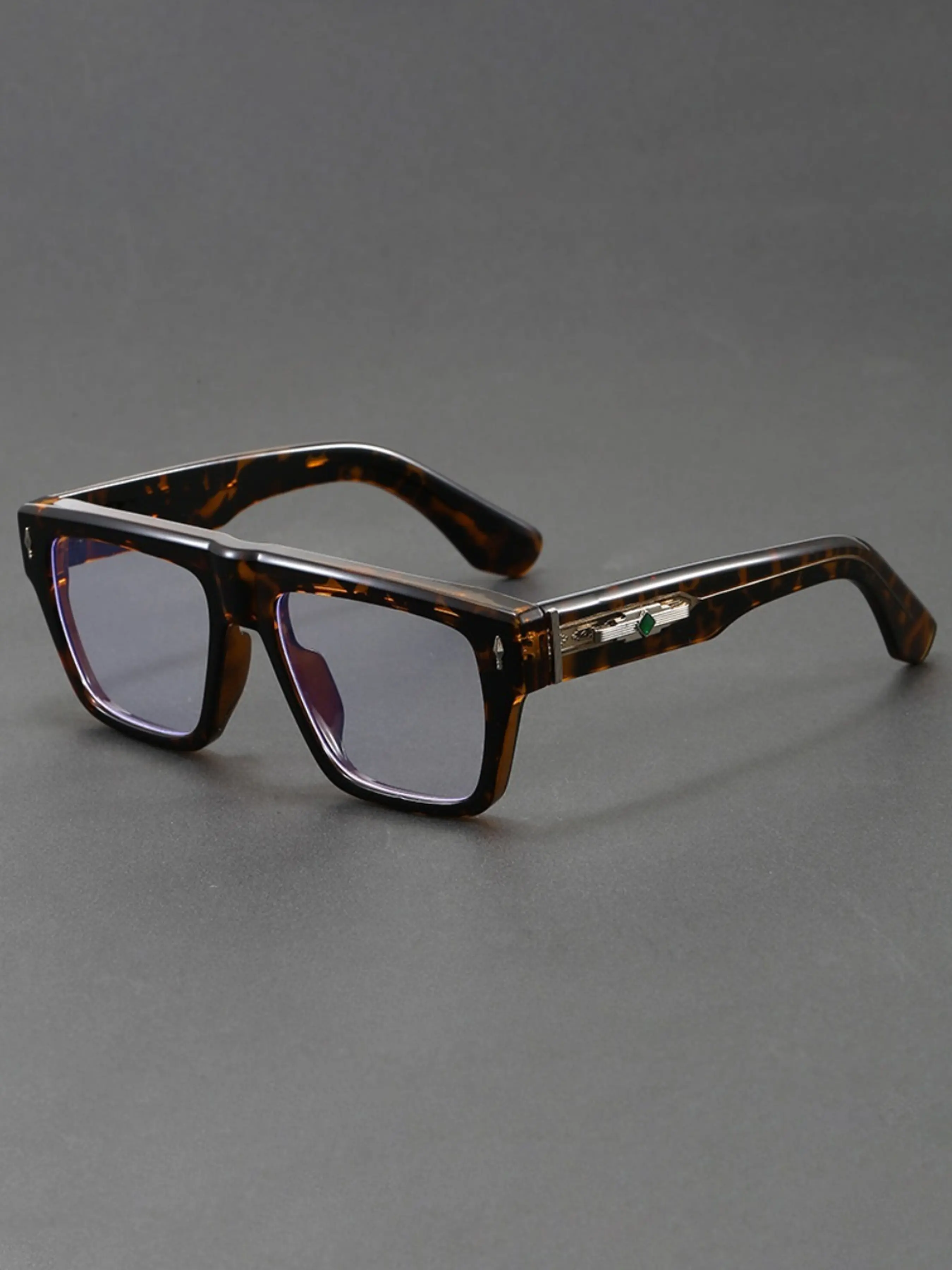 COJOS Retro Luxury Square Frame Men and Women High Quality Eyewear Square Frame Eyeglasses Reading Glasses Temples with Niche Design Comes with Glasses Upgrade Gift Box