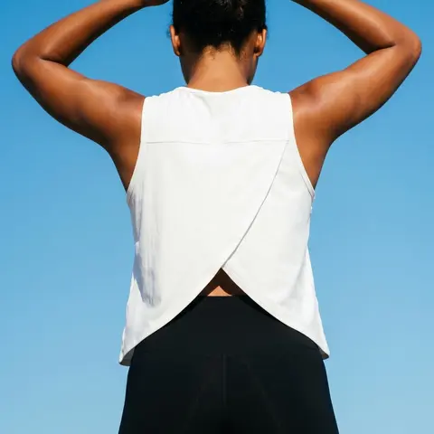 Spring/Summer Women's Sporty Quick-Dry Tank Top, Breathable Loose-Fit Fitness Yoga Running T-Shirt, Sleeveless Sports Vest, Casual Top, Sleeveless Gym Top, Athletic Tank, Breathable Workout Tops, Fitness Apparel, Athletic Clothing