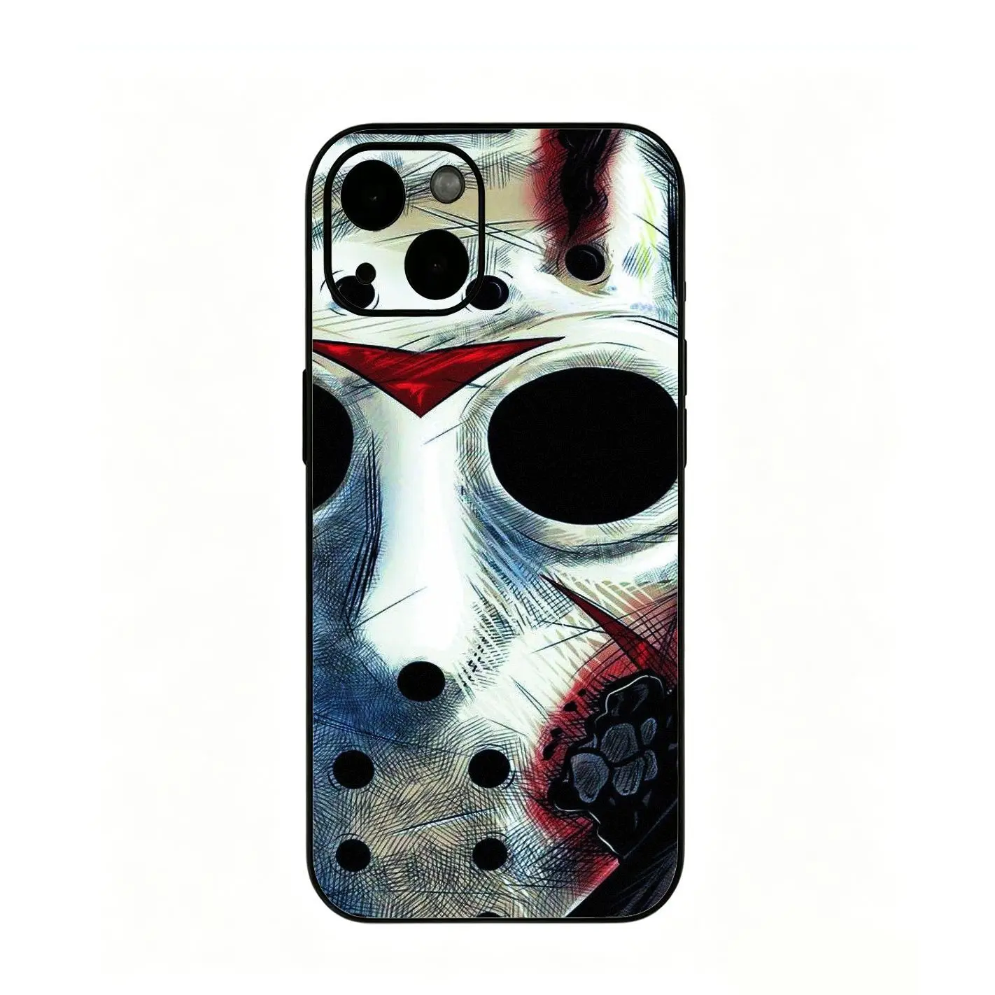 Horror Movie F-Friday the 13 Scary Design Jason Phone Case , Shockproof Layer Hard Bumper Shell for iPhone17,16,15,14,13,12Plus,Pro,Max and Samsung Galaxy S23,22,23,24,25,26,The best holiday gift for Halloween