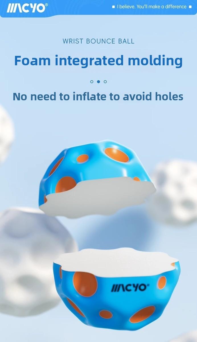 THE WELL KEPT Foam Moonstone Dimple Ball - Stress Relief Toy to Improve Reaction Time & Hand-Eye Coordination