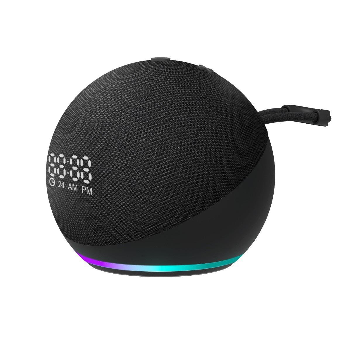 Alaxe Bluetooth speaker with display, wireless speaker wall mount, fabric mini speaker, desktop mini speaker