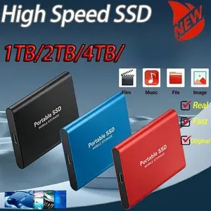 Large Capacity External Hard Drive Quiet Operation Mobile Storage SSD USB3.2 Type-C High Speed Solid Stae Disk For PC MAC