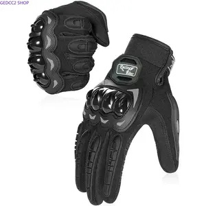 Summer Breathable Motorcycle Riding Gloves, Hard Knuckle Touch Screen Tactical Motorbike Gloves for Dirt Bike Daily Moto Riding