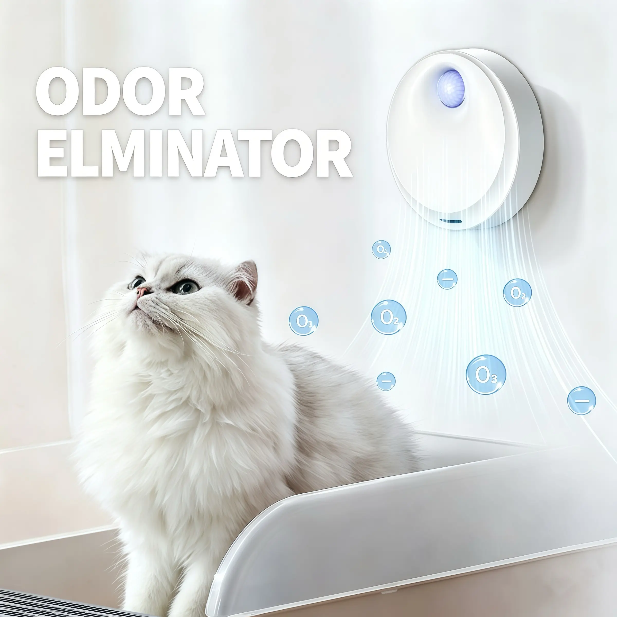 Automatic Electric Air Freshener Pet Abs Deodorizer Cat Litter Smart Sensor Continuous Waste Handling System for Pets