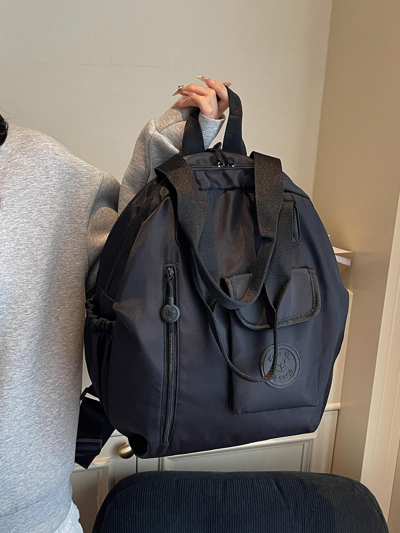 Women's backpack is fashionable, simple, casual, retro, versatile, solid color, multi-functional, suitable for daily travel, school, travel backpack Casual Daypack