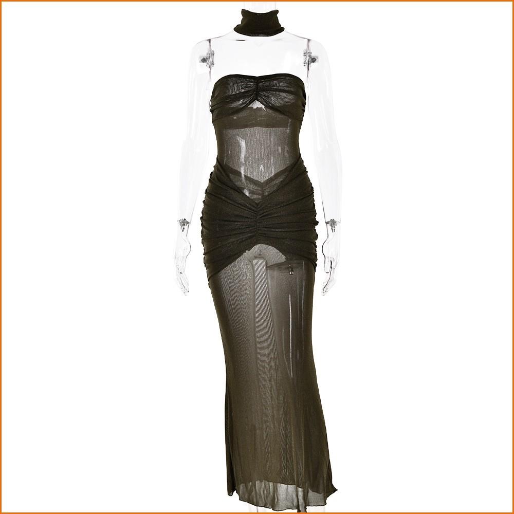 KODA & CO 04 European & American 2025 New Style Sexy & Elegant High-End Slim Fit Tube Backless Mermaid Maxi Dress
