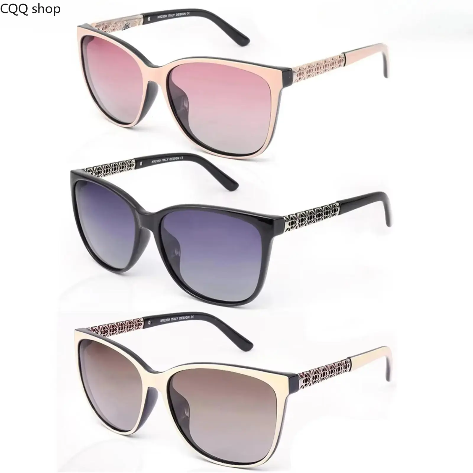 3Pcs Polarized Sunglasses Set for Women, Flexible TR Memory Frame, Unique Stylish Design, UV400 Full Protection, Lightweight Soft Comfort Fit, Beach Outdoor Travel Daily Casual Eyewear