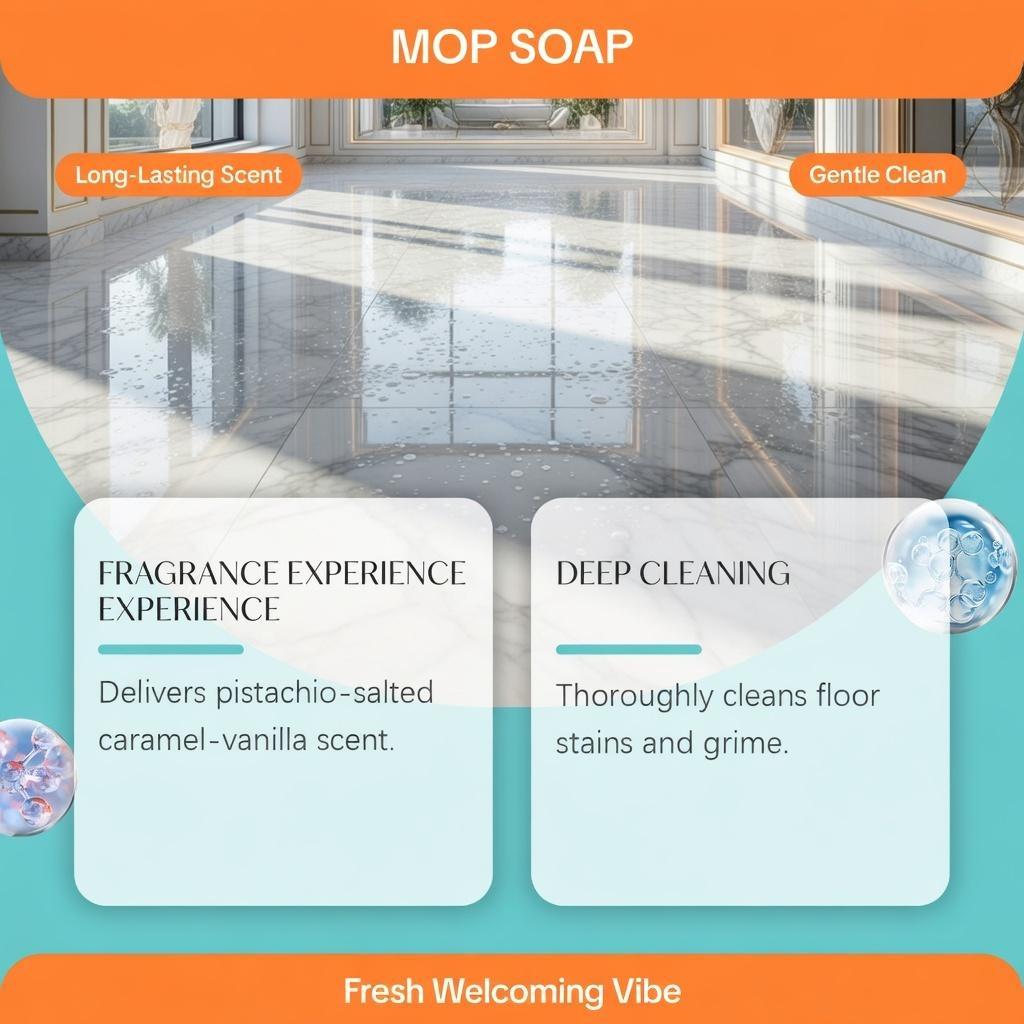 Scented Mop Cleaner Floor Solution - Multi-Surface Stain Remover, Long Lasting Fresh Aromatherapy Fragrance, Safe for All Floor Types