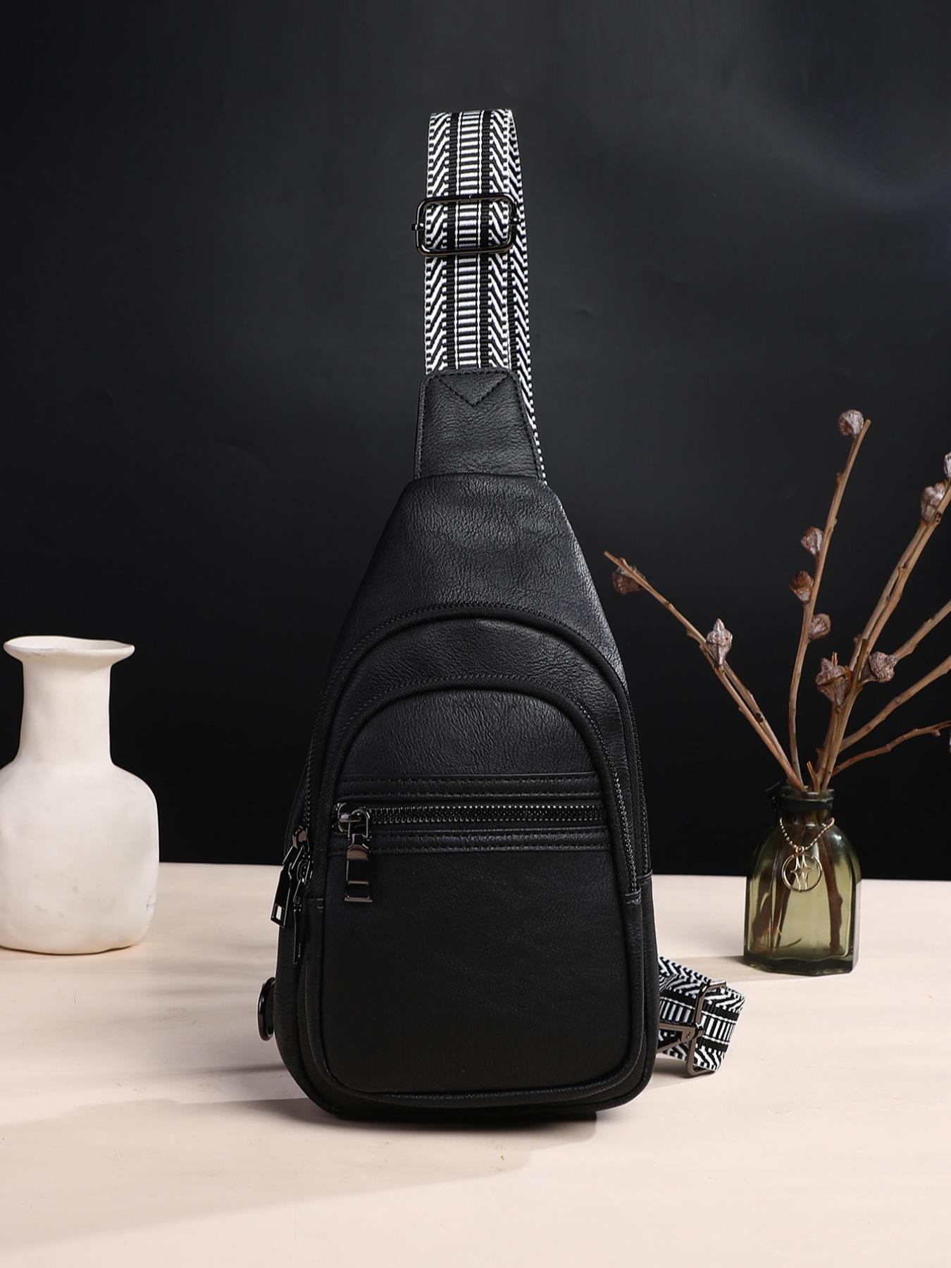Women's Fashionable Solid Color Crossbody Bag for Summer, Casual Multi-pocket Fanny Affordable Luxury Bag for Daily Use, Belt Bag Bum Bag for Travel Sport Outdoor with Wide Strap