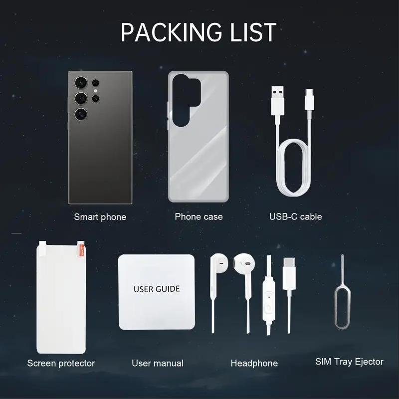 S25 Ultra Unlocked 5G Smartphone, 12GB+512GB, 6800mAh Battery, Fast Charging Capability, Android 14 System, 108MP+48MP Camera, Face & Fingerprint Unlock | Dual SIM | Autofocus | Built-in Pen | Card Port