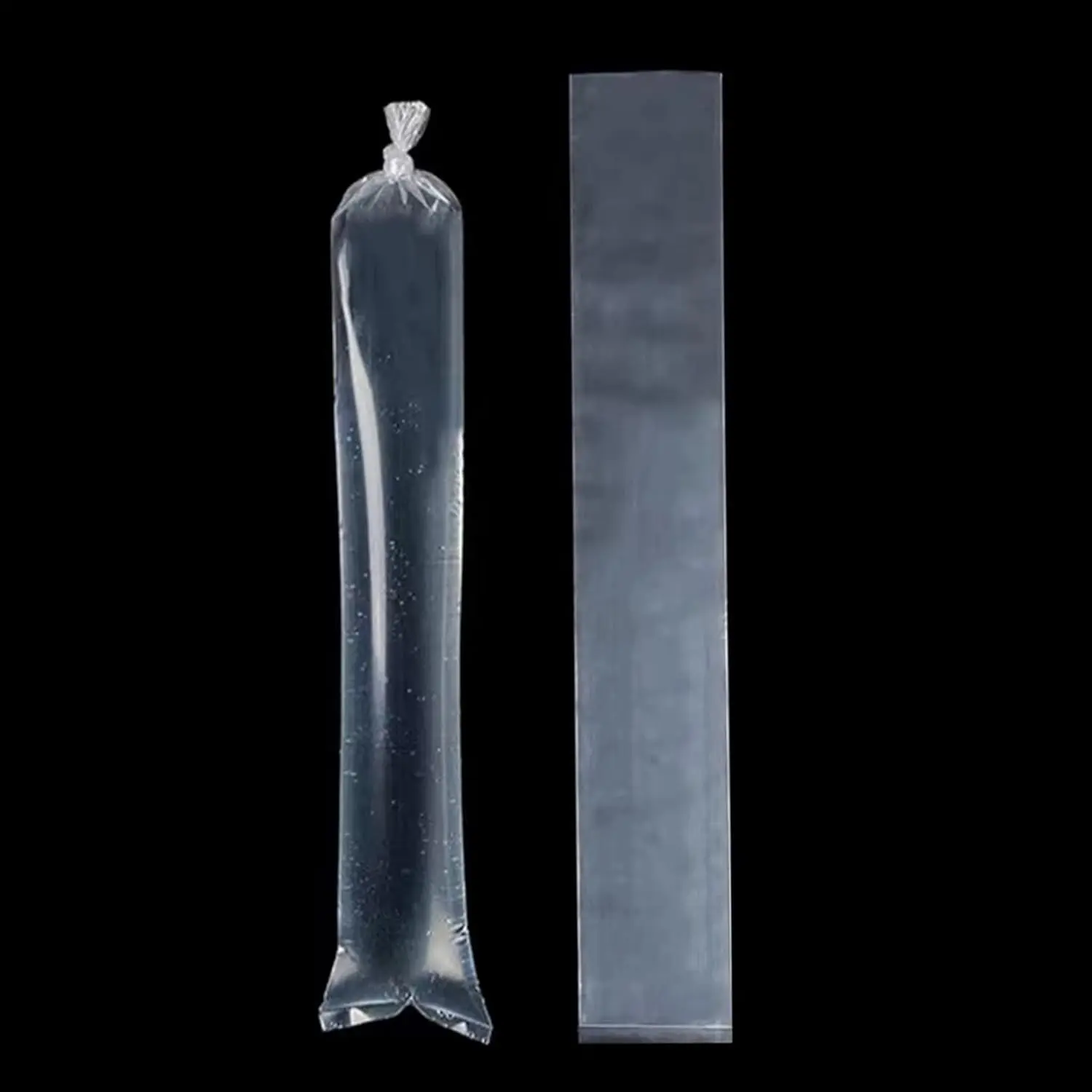 Long Plastic Poly Bags 4x40 Inch 50 Pack Poster sleeves, 2 Mil Clear Flat Open Blueprint Storage Poster Tube for Large Narrow Items, Waterproof