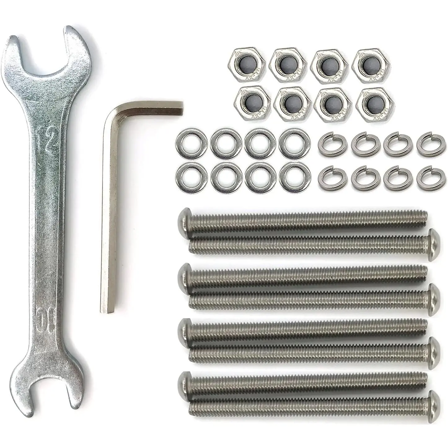 Headboard and footboard hardware kit - 304 stainless steel nuts and bolts |       Universal bed frame bolt, headboard and footboard bolt and nut kit, suitable for bed frames, headboards, and footboards