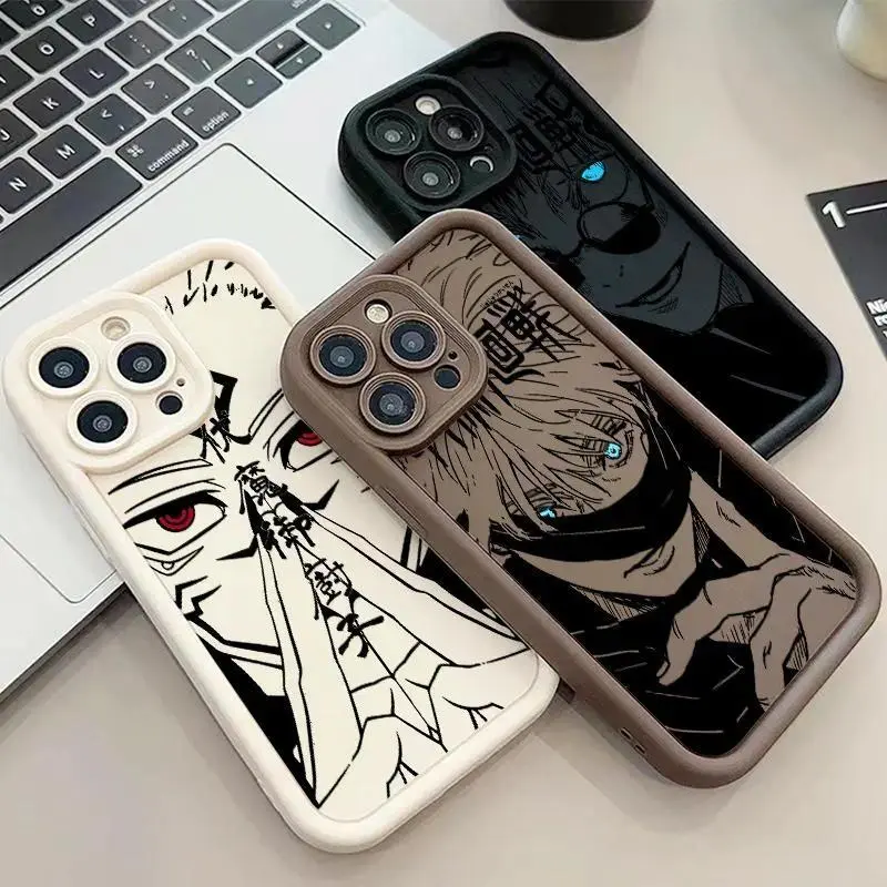 Anime Jujutsu Kaisen Gojo Satoru Contemporary Art Smartphone Case - Durable Shockproof Soft TPU Back Casing, Protective Accessory for iPhone 17,16,15,14,13,12,11 Pro Max Plus, Tyjh-239x16a2 Cellphone