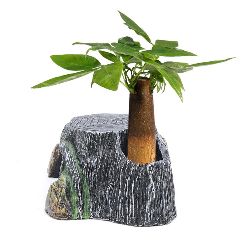 Turtle Care Supplies Small Turtle Rockery Tank Basking Platform Climbing Platform Mini Round Fish Tank Home Aquascape Set