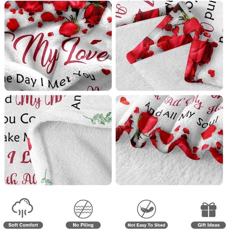 Gifts for Her Wife Girlfriend - to My Love Blanket - Anniversary Romantic Gift for Women - I Love You Gifts for Her - Wife Girlfriend Birthday Gift Ideas - Christmas & Valentines Day - 50"x60"
