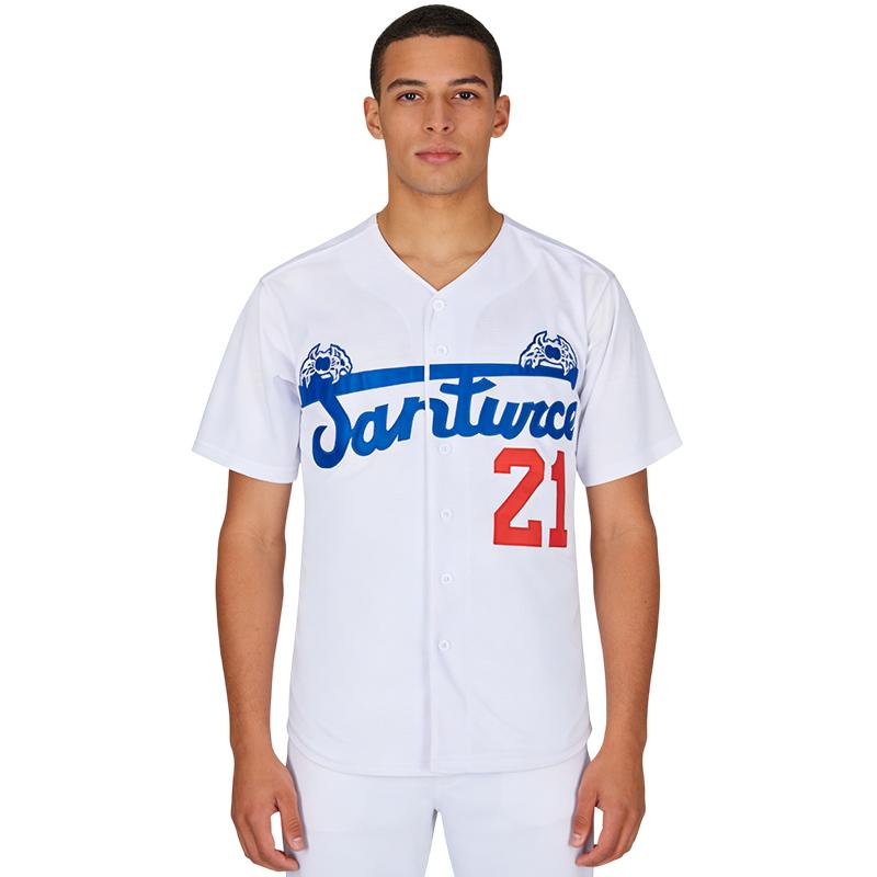 Men's #21 Clemente Puerto Rico Santurce Crabbers Baseball Jersey S