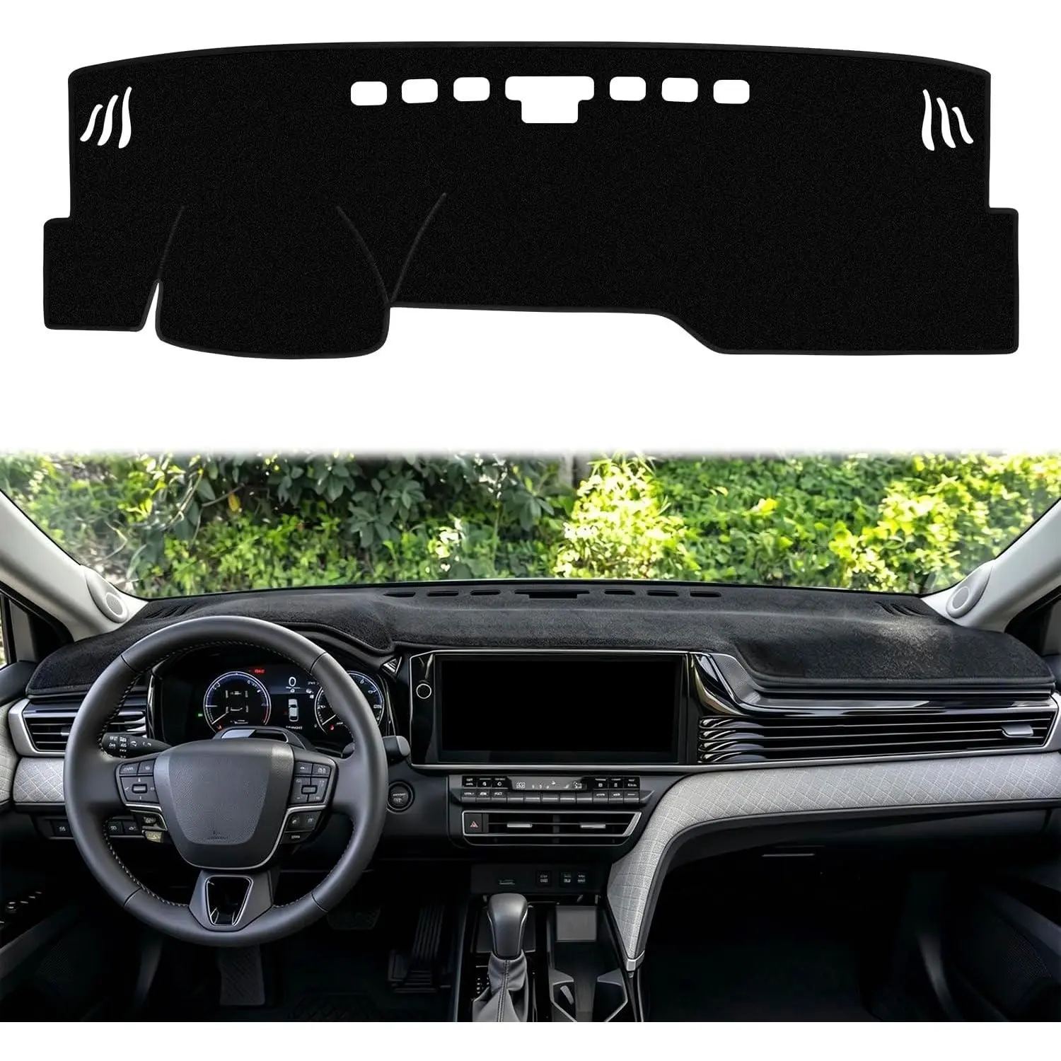 Dash Cover for Toyota Camry 2025 2026 Dashboard Cover Mat Sunshade No Glare UV Rays Protector Nonslip Pad Accessories (Black)