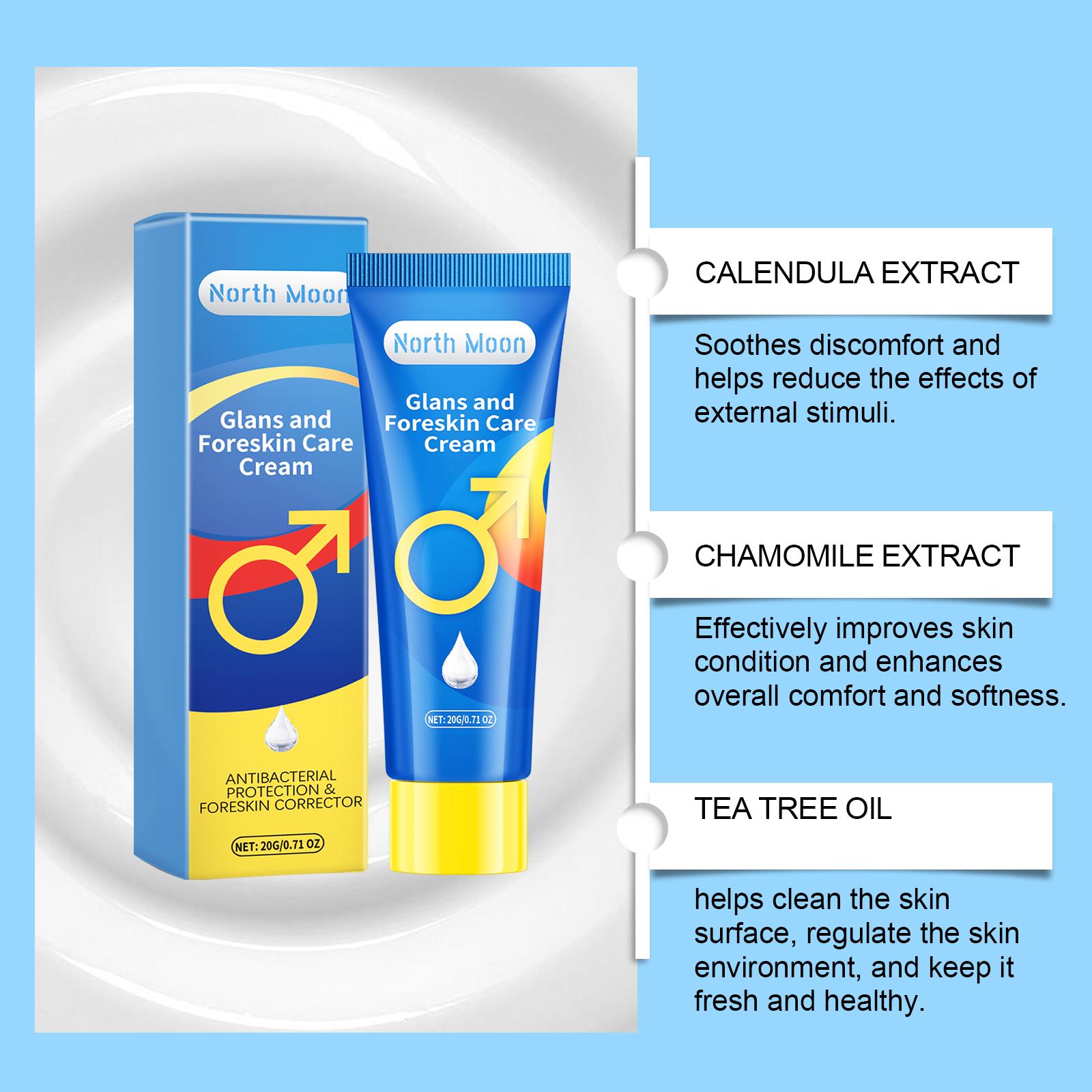 North Moon Men's Care Cream Men's Body Care Soothing Discomfort Cleansing Moisturizing Care Cream
