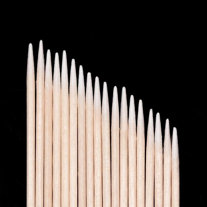 100pcs Beauty Salon Precision Soft Pure Cotton Swabs, Remover Swab, Tattoo Removal, Makeup Brush, Nail Art Polish, Dusting Tool, Disposable Hygiene Cotton Sticks