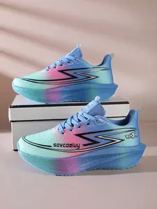 Unisex Support Running Shoes with Luminous Accents, Light & Elastic Cushioning, Knee Protection Design, Professional Build for Long-duration Aerobic Exercise