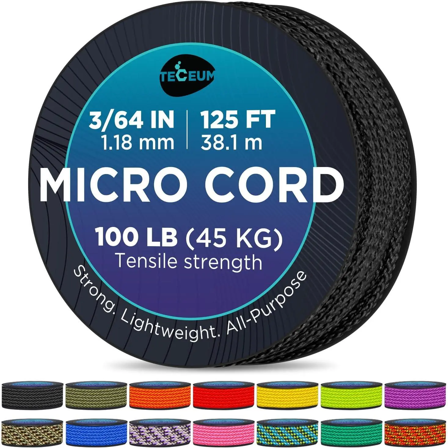 Rope 1.18 mm x 125 ft – Thin Braided Cord for CraftinIY | Cord, Fishing and Camping Gear, Wind Chime Cord, Nylon String for, Bracelet