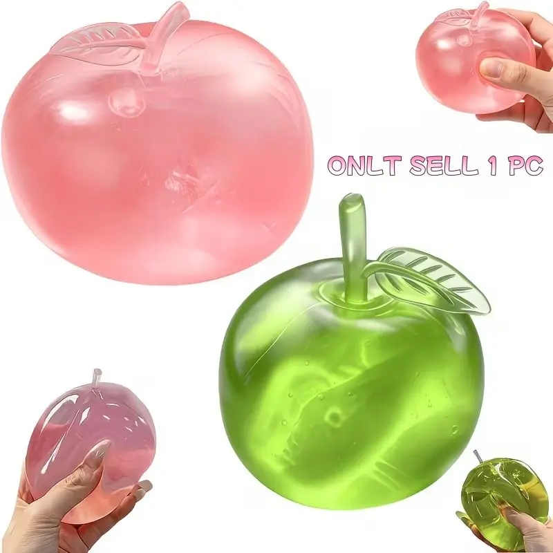Super Slow Rising Apple Mochi Squishy - Soft Kawaii Squeeze Sensory Toy, Stress & Anxiety Relief Fidget Toy for Adults Children, Perfect for Desk Office Travel Birthday Gift