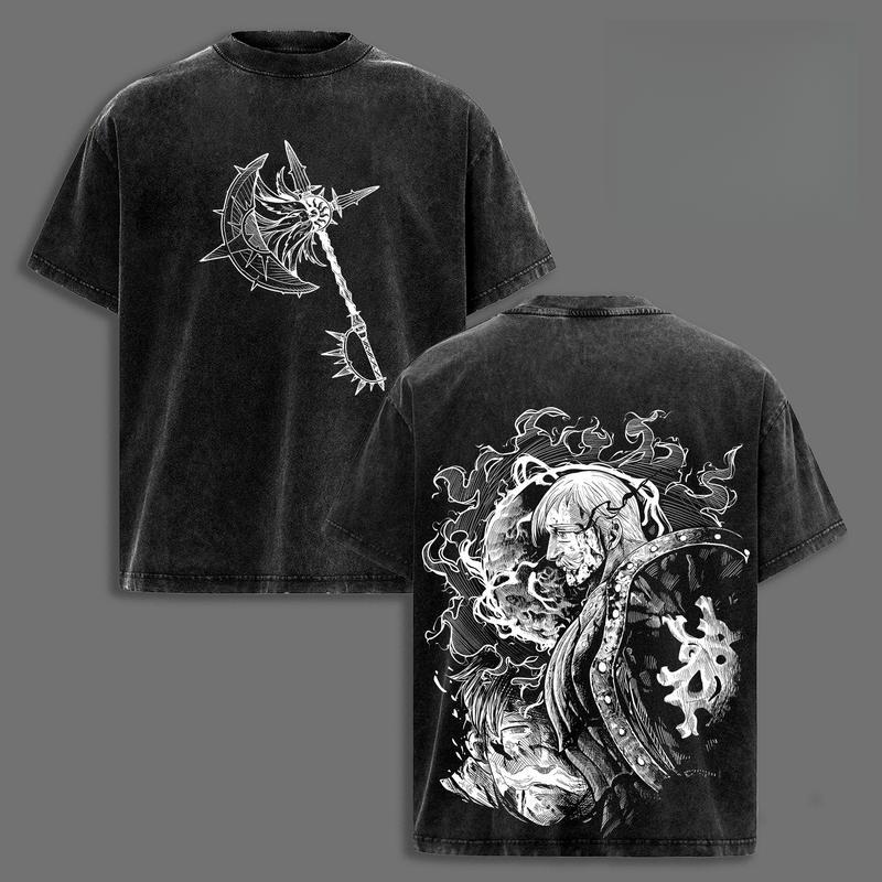 The Seven Deadly Sins Graphic Tee – Retro Limited Double-Printed Nanatsu no Taizai Shirt, Oversized Anime Sweatshirt & Hoodie, Unisex Cotton Streetwear Menswear for Casual, Party, Convention, and Anime Fans