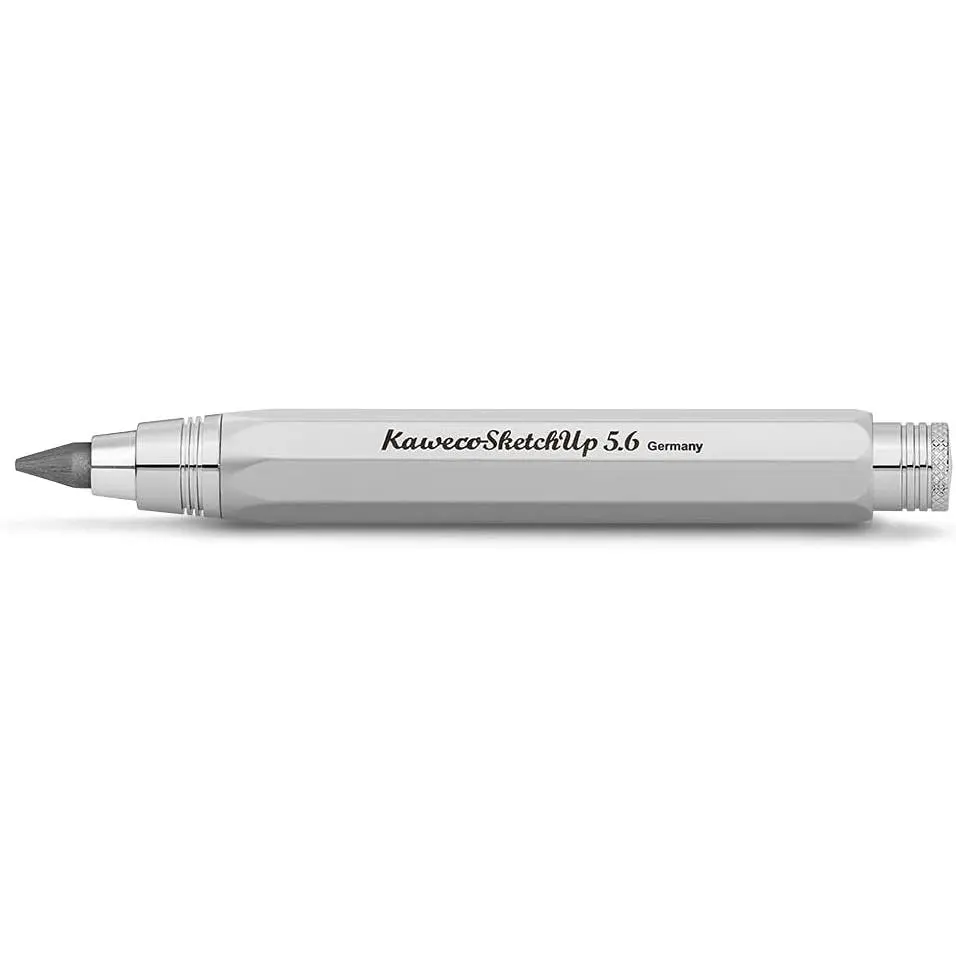 SKETCH UP Clutch Pencil 5.6 mm 5B Satin Chrome with Lead Refill I Pencil 10.5 cm