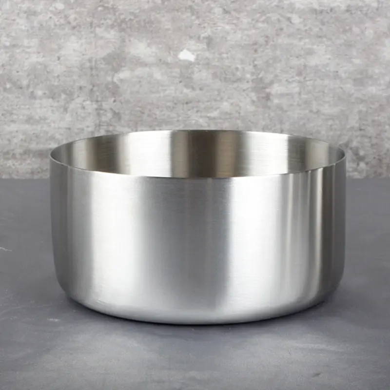 Non-magnetic thickened stainless steel basin, home-use dough kneading basin, kitchen straight cylindrical basin, flat-bottomed cooking basin, deep basin